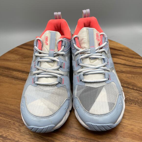 Asics Glacier Gel Quantum 180 Shoes Womens Size 8 Blue Pink Running Comfort Walk - Picture 2 of 8